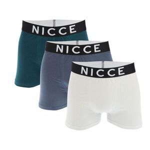 Nicce Mens Weaste Boxer Shorts (Pack of 3) / Blue/White/Green
